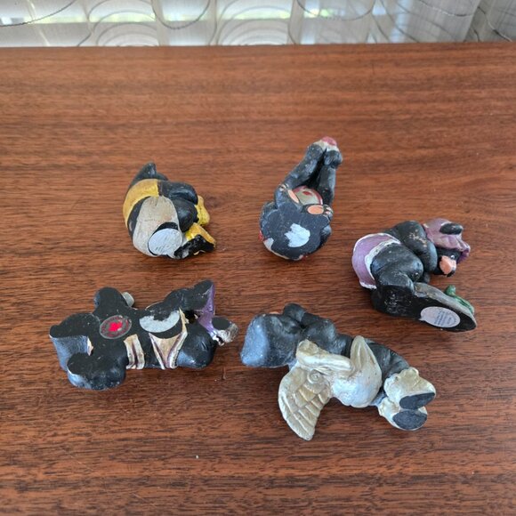 Set of 5 Martine Gagnon Baby Bears, Vintage Figurines Made in Canada 3.5" signed - Picture 2 of 16